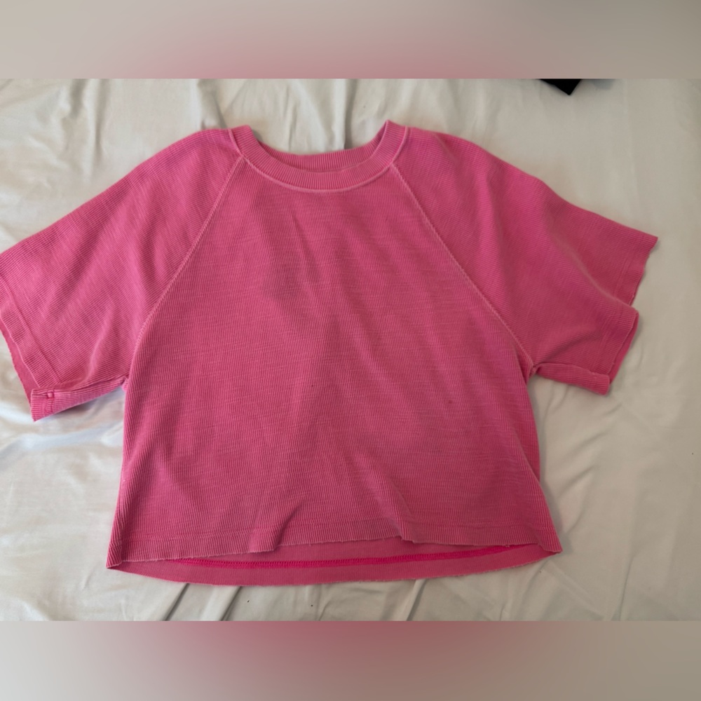 Aerie Vibrant Pink Ribbed Top